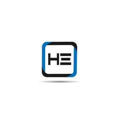 Fototapeta premium Initial Letter HE Logo Template Design