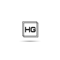 Initial Letter HG Logo Template Design