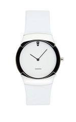 White wrist watch isolated with clipping path