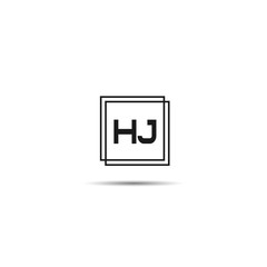 Initial Letter HJ Logo Template Design