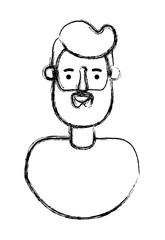 young man with beard avatar character