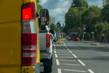 Naklejka premium Stationary traffic in London