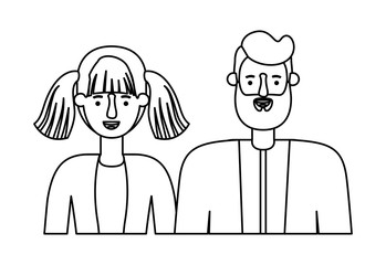 couple avatar characters icons