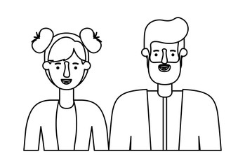 couple avatar characters icons