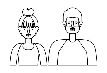 couple avatar characters icons