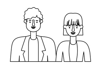 couple avatar characters icons