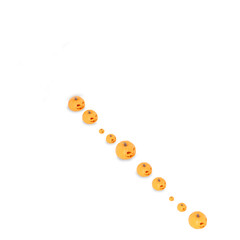 pumpkins in a decoration line