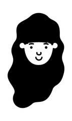 beautiful and young girl head