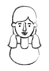 beautiful and young woman character