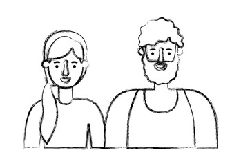couple avatar characters icons
