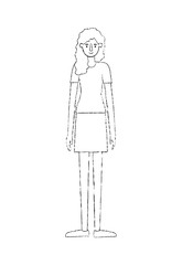 beautiful and young woman character