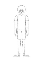 young man with afro avatar character