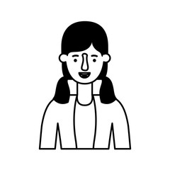 beautiful and young woman character