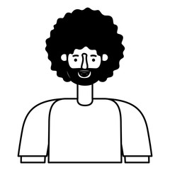 young man with afro avatar character