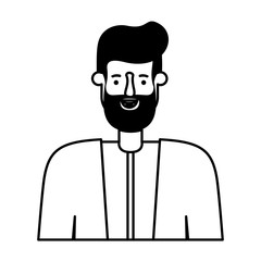 young man with beard avatar character