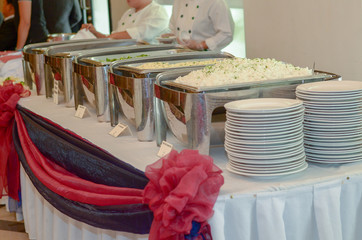 Buffet en una boda en Filipinas
