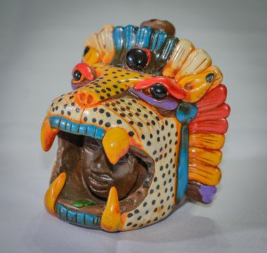 head crafts of jaguar teotihuacan