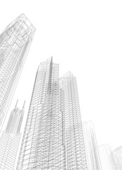 concept architecture 3d illustration