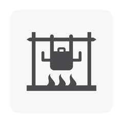 camping icon black