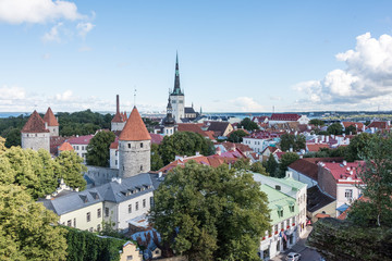 Obraz premium panoramic view of old tallinn