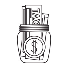 jar with tax icon