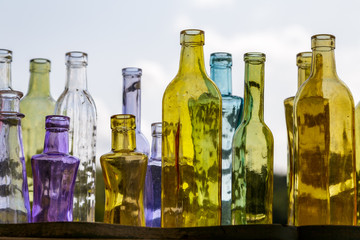 empty glass bottles