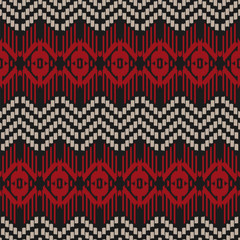 Ikat Seamless Pattern Design. Ethnic fabric. Bohemian fashion