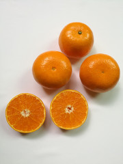 Fresh oranges top view
