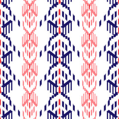 Ikat Seamless Pattern Design. Ethnic fabric. Bohemian fashion