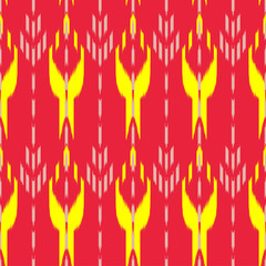 Ikat Seamless Pattern Design. Ethnic fabric. Bohemian fashion