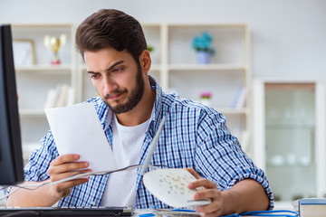 Frustrated young man due to weak internet reception