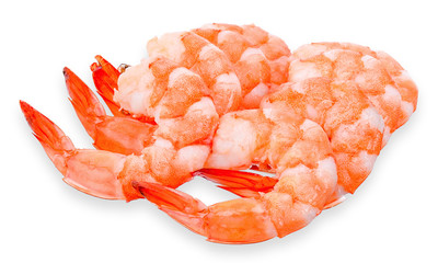 Shrimp isolated on white with clipping path