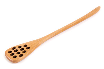 Honey dipper isolated on the white background. Device for dipping honey.