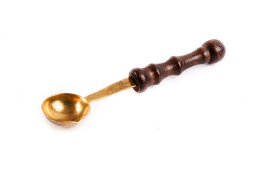 Honey dipper isolated on the white background. Device for dipping honey.