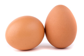 eggs on white background