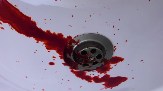 Blood and Needle injector on Bath Washing Stand 