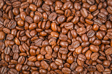 Roasted coffee beans background