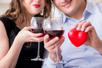 Woman and man in romantic concept
