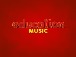 education, music - Word Cloud - Typography