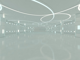 Abstract modern architecture background. 3D rendering © polesnoy