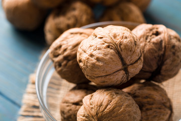 Close up on fresh walnut