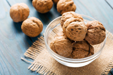 Close up on fresh walnut