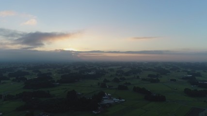岩手県奥州市の夜明け