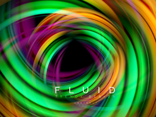 Fluid smooth wave abstract background, flowing glowing color motion concept, trendy abstract layout template for business or technology presentation or web brochure cover, wallpaper