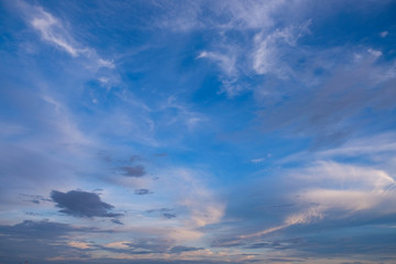 Blue sky clouds background. Beautiful white cloud on blue sky background