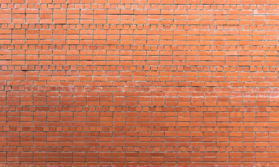 Red brick small wall texture, background