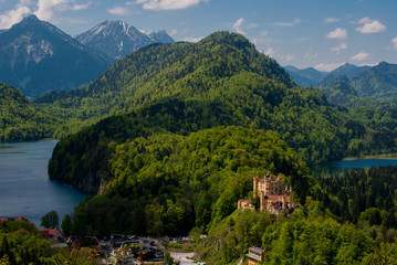 Fototapeta premium Hohenschwangau castle (Schloss Hohenschwangau) - based - Bavaria - Germany.