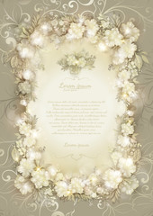 Vector Luxury floral banners.can be used as invitation card for wedding