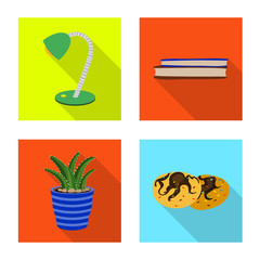 Vector design of dreams and night logo. Set of dreams and bedroom vector icon for stock.