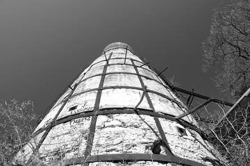 old chimney abandoned